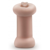 Телесный люминесцентный двусторонний мастурбатор Tasha - Blush Novelties - в Нефтекамске купить с доставкой