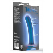 Синяя насадка с гладкой поверхностью Surrender 5.75 Inch Intermediate Pegging Dildo - 14,6 см. - Blush Novelties - купить с доставкой в Нефтекамске