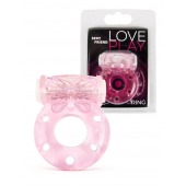 Розовое эрекционное виброкольцо с бабочкой - 1137 - в Нефтекамске купить с доставкой