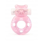 Розовое эрекционное виброкольцо в форме мишки - 1137 - в Нефтекамске купить с доставкой