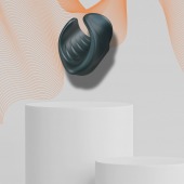 Серый сквозной мастурбатор с вибрацией Manwan Starter - Manwan - в Нефтекамске купить с доставкой