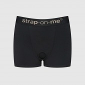 Черные трусики-боксеры для фиксации насадок Strap-on-me Harness Lingerie Allure - size XS - Strap-on-me - купить с доставкой в Нефтекамске