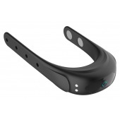 Черное эрекционное виброкольцо на ремешках - Boys of Toys - в Нефтекамске купить с доставкой