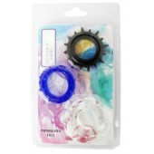 Набор из 3 эрекционных колец разного цвета и рельефа - Boys of Toys - в Нефтекамске купить с доставкой