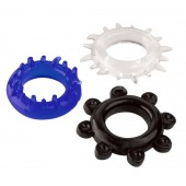 Набор из 3 эрекционных колец разного цвета и рельефа - Boys of Toys - в Нефтекамске купить с доставкой