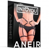 Черные стрепы на бёдра Aneir - Intoyou - купить с доставкой в Нефтекамске