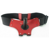 Красные трусики со штырьком для насадки - БДСМ Арсенал - купить с доставкой в Нефтекамске