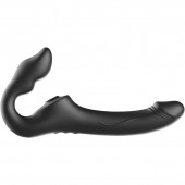 Черный безремневой страпон с 3 моторами - Ibiza - купить с доставкой в Нефтекамске