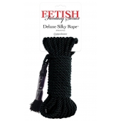 Черная веревка для фиксации Deluxe Silky Rope - 9,75 м. - Pipedream - купить с доставкой в Нефтекамске