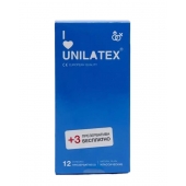 Классические презервативы Unilatex Natural Plain - 12 шт. + 3 шт. в подарок - Unilatex - купить с доставкой в Нефтекамске