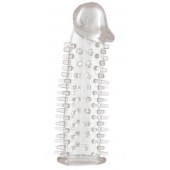 Прозрачная насадка на половой член с закрытой головкой и шипами - 12,5 см. - Toyfa Basic - в Нефтекамске купить с доставкой