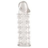 Гелевая прозрачная насадка с шипами - 12 см. - Toyfa Basic - в Нефтекамске купить с доставкой