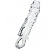 Прозрачная насадка с петлёй для фиксации - 14 см. - ToyFa - в Нефтекамске купить с доставкой