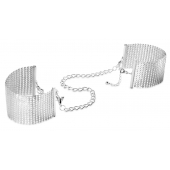 Серебристые наручники-браслеты Desir Metallique Handcuffs - Bijoux Indiscrets - купить с доставкой в Нефтекамске