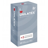 Презервативы с рёбрами Unilatex Ribbed - 12 шт. + 3 шт. в подарок - Unilatex - купить с доставкой в Нефтекамске