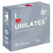 Презервативы с рёбрами Unilatex Ribbed - 3 шт. - Unilatex - купить с доставкой в Нефтекамске