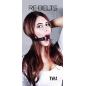 Чёрный кожаный чокер-кляп Tyra Black - Rebelts - купить с доставкой в Нефтекамске