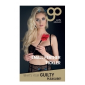 Пластиковая метелочка с красными пёрышками Small Feather Tickler - 32 см. - Blush Novelties - купить с доставкой в Нефтекамске