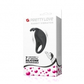 Чёрное эрекционное кольцо с вибрацией Rabbit Vibrator - Baile - в Нефтекамске купить с доставкой
