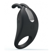 Чёрное эрекционное кольцо с вибрацией Rabbit Vibrator - Baile - в Нефтекамске купить с доставкой