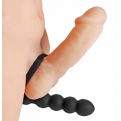 Насадка для двойного проникновения Double Fun Cock Ring with Double Penetration Vibe - XR Brands - в Нефтекамске купить с доставкой