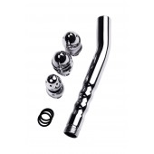 Металлический анальный душ с тремя насадками - ToyFa - купить с доставкой в Нефтекамске