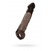 Чёрная насадка на пенис Tс подхватом - 19,5 см. - ToyFa - в Нефтекамске купить с доставкой