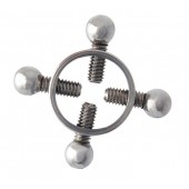 Серебристые зажимы для сосков на винтах - ToyFa - купить с доставкой в Нефтекамске