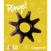 Чёрное эрекционное кольцо Rings Cogweel - Lola Games - в Нефтекамске купить с доставкой