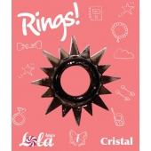 Чёрное эрекционное кольцо Rings Cristal - Lola Games - в Нефтекамске купить с доставкой