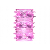 Розовая насадка на пенис Rings Armour - Lola Games - в Нефтекамске купить с доставкой