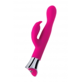 Розовый вибратор с клиторальным стимулятором и гибкой головкой LOLY - 21,6 см. - JOS купить в Нефтекамске с доставкой в Orgasmix.ru Розовый вибратор с клиторальным стимулятором и гибкой головкой LOLY - 21,6 см. - JOS