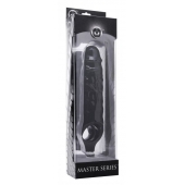 Чёрная увеличивающая насадка на член Mamba Cock Sheath Packaged - 16,5 см. - XR Brands - в Нефтекамске купить с доставкой