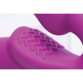 Ярко-розовый безремневой вибрострапон Evoke Vibrating Strapless Silicone Strap-on Dildo - XR Brands - купить с доставкой в Нефтекамске