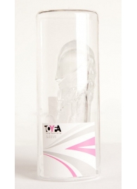 Прозрачная гелевая насадка с клиторальным отростком - 13 см. - Toyfa Basic - в Нефтекамске купить с доставкой