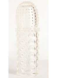 Прозрачная закрытая гелевая насадка - 13,5 см. - Toyfa Basic - в Нефтекамске купить с доставкой