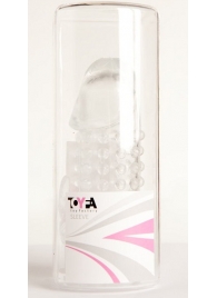 Гелевая прозрачная насадка с 2 отростками - 13 см. - Toyfa Basic - в Нефтекамске купить с доставкой