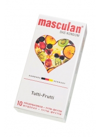 Жёлтые презервативы Masculan Ultra Tutti-Frutti с фруктовым ароматом - 10 шт. - Masculan - купить с доставкой в Нефтекамске