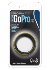 Черно-желтое силиконовое эрекционное кольцо Silicone Go Pro Cock Ring - Blush Novelties - в Нефтекамске купить с доставкой