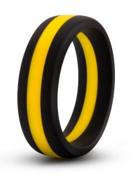 Черно-желтое силиконовое эрекционное кольцо Silicone Go Pro Cock Ring - Blush Novelties - в Нефтекамске купить с доставкой