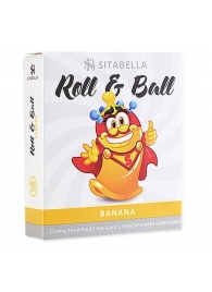 Стимулирующий презерватив-насадка Roll   Ball Banana - Sitabella - купить с доставкой в Нефтекамске