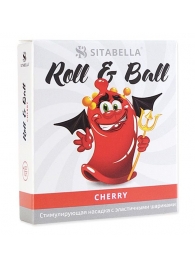 Стимулирующий презерватив-насадка Roll   Ball Cherry - Sitabella - купить с доставкой в Нефтекамске