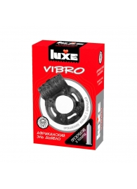 Чёрное эрекционное виброкольцо Luxe VIBRO  Африканский Эль Дьябло  + презерватив - Luxe - в Нефтекамске купить с доставкой