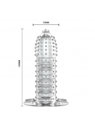 Закрытая прозрачная насадка Crystal sleeve - 12 см. - Erowoman-Eroman - в Нефтекамске купить с доставкой