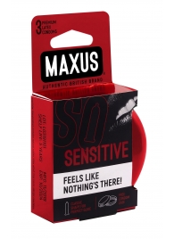 Ультратонкие презервативы в железном кейсе MAXUS Sensitive - 3 шт. - Maxus - купить с доставкой в Нефтекамске