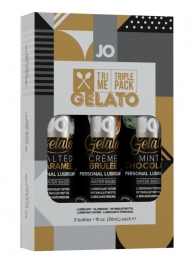 Подарочный набор вкусовых лубрикантов Tri-Me Triple Pack Gelato - System JO - купить с доставкой в Нефтекамске