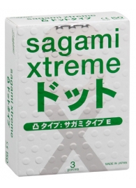 Презервативы Sagami Xtreme SUPER DOTS с точками - 3 шт. - Sagami - купить с доставкой в Нефтекамске