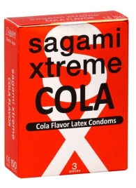 Ароматизированные презервативы Sagami Xtreme COLA - 3 шт. - Sagami - купить с доставкой в Нефтекамске