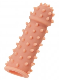 Телесная реалистичная насадка KOKOS Extreme Sleeve 03 с дополнительной стимуляцией - 12,7 см. - KOKOS - в Нефтекамске купить с доставкой