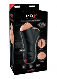 Мастурбатор в колбе с двумя тоннелями Double Penetration Vibrating Stroker - Pipedream - в Нефтекамске купить с доставкой